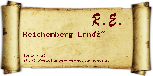 Reichenberg Ernő névjegykártya